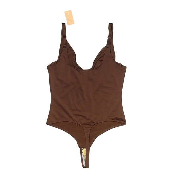 NWT! Feelin Girl Underwire Bodysuit Chocolate Brown XXL Adjustable Straps Thong - Picture 4 of 5